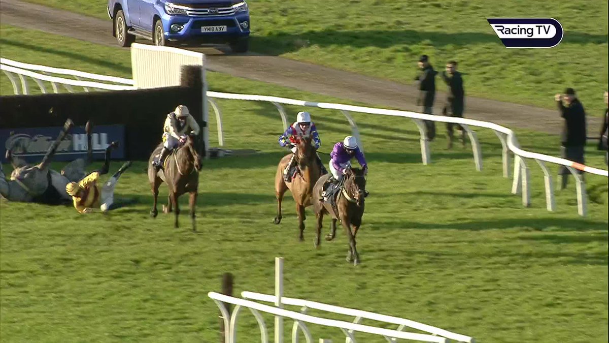 Some Scope holds on in the William Hill Racing Rowland Meyrick Handicap Chase to strike for the Richard Hobson team.