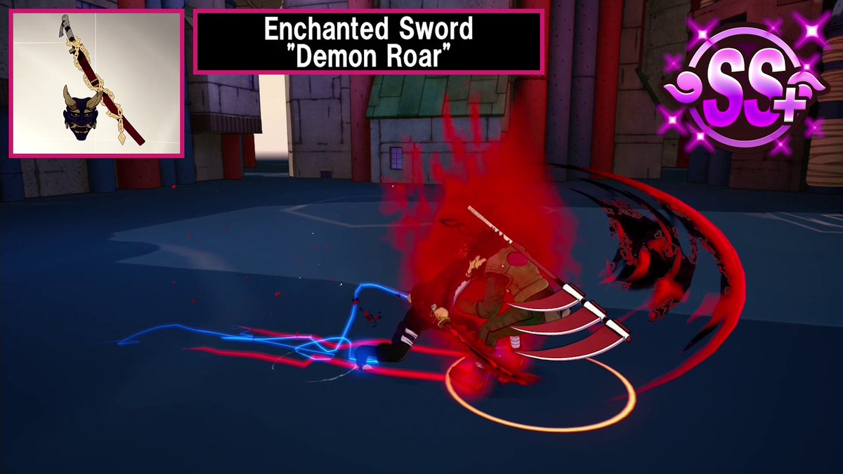 📜 Esoteric Scrolls Lineup Update 📜 New items are now available in the latest Esoteric Scrolls update! #NTBSS ●Enchanted Sword "Demon Roar" ●Scientific Ninja Tool "Fleetfoot" ●Darui Outfit ●Kushina Outfit (Genin ver.)