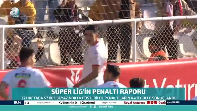 💥 SÜPER LİG'İN PENALTI RAPORU 🔸 17 haftada 57 kez beyaz nokta gösterildi, penaltıların 44'ü golle sonuçlandı. 🔹 Simon Banza ve Ciro Immobile, 5 penaltının 5'ini gole çevirdi. 🔸 Samsunspor'da Ntcham, kullandığı 4 penaltının 3'ünü kaçırdı.