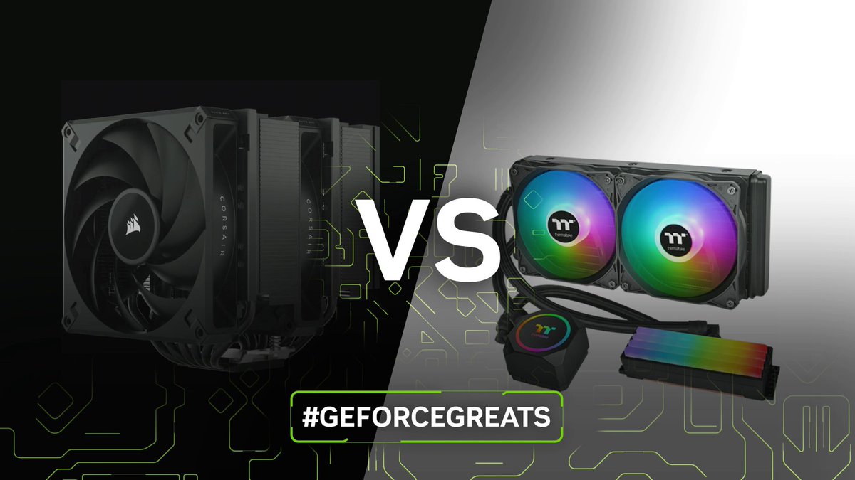 When you're building a PC: a) Air Cooling ❄️ or b) AIO? 🌊 #GeForceGreats