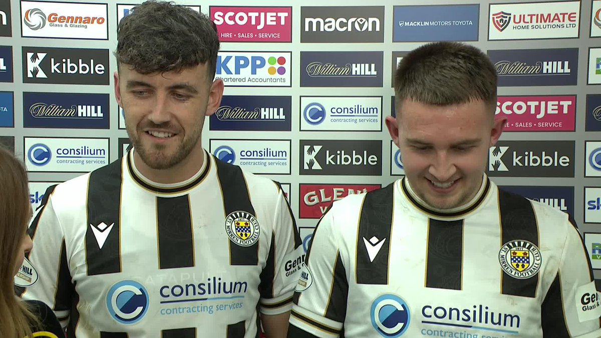 Oisin Smyth and Caolan Boyd-Munce speak after scoring in St Mirren FC's 2-1 victory against Rangers tonight ⚫⚪ "A lot of people won't know what that means to us, but that's a massive result for us." 🗣️ #STMRAN