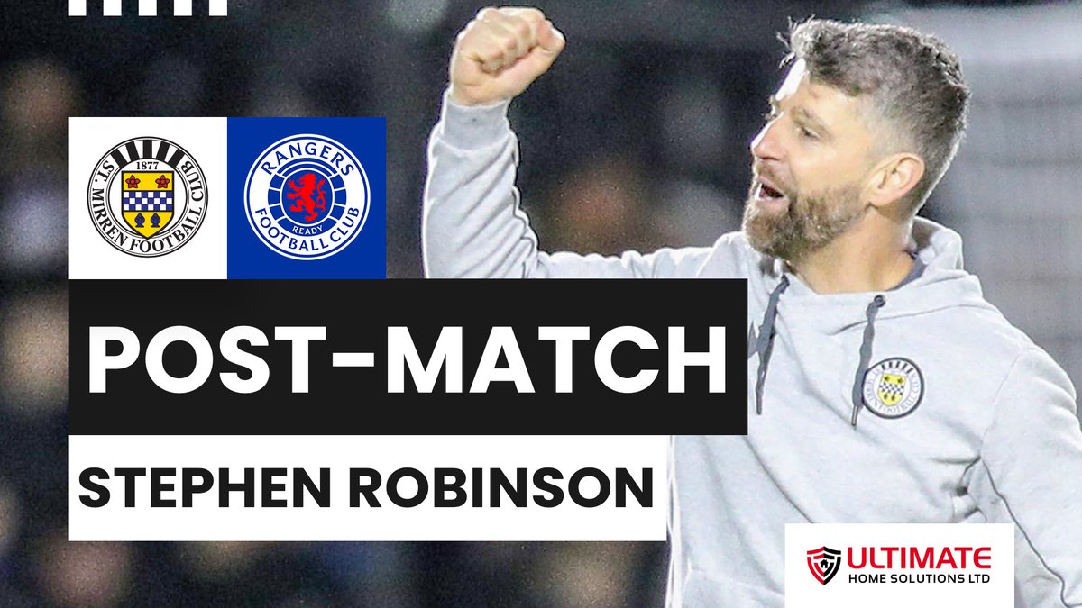 "I thought we were excellent in the first-half. We were really aggressive with our press and some of our football was very good." Manager Stephen Robinson gives his reaction to tonight's 2-1 win over Rangers in the William Hill Premiership.