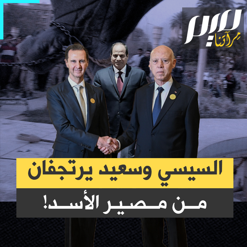 ظنا أن الربيع العربي انتهى، ليفاجئهما بانبثاقه مجددا من سوريا.. السيسي وسعيد يتباحثان رعبا من مصير الأسد!