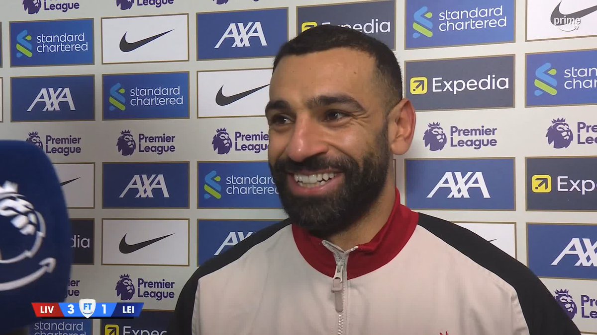 "It feels different... but the most important thing is we need to stay humble" Mo Salah on the Premier League title race 🏆🔴 #PLonPrime #LIVLEI