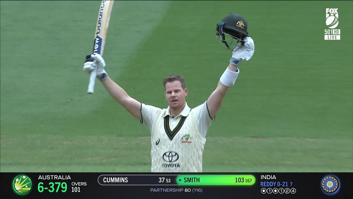 'Steve Smith loves the MCG and the MCG loves Steve Smith!' Smudge brings up his 34th test century 👏 📺 WATCH #AUSvIND on Ch. 501 or stream via Kayo ✍️ LIVE BLOG 🔢 MATCH CENTRE