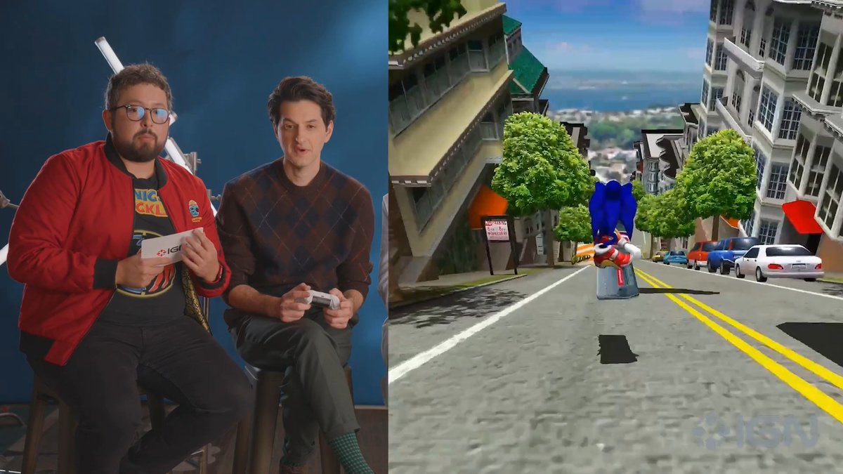 Sonic 3's Ben Schwartz, James Marsden, and Tika Sumpter joined IGN's Jeffrey Vega to play the iconic City Escape level from Sonic Adventure 2!