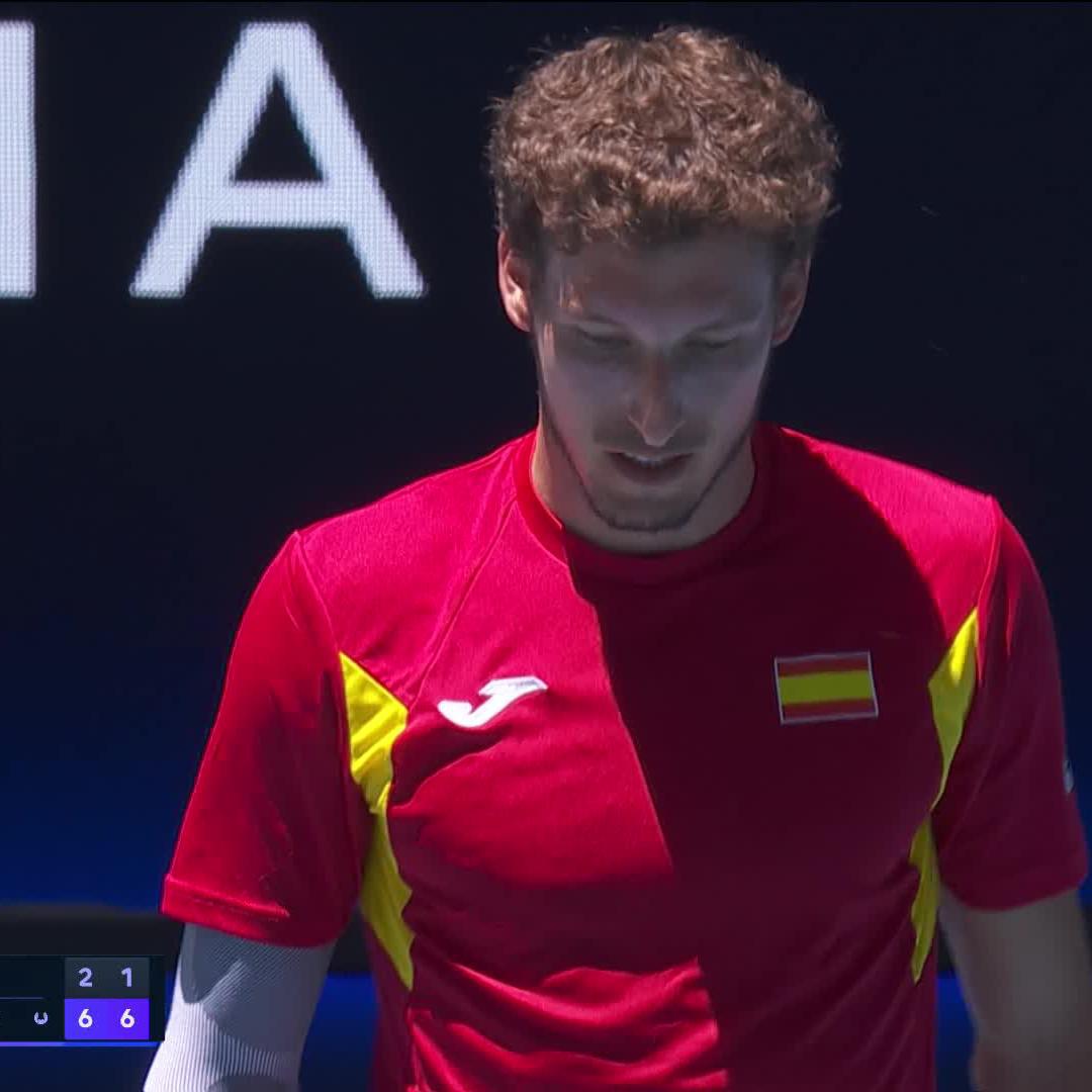 Advantage Spain 🇪🇸 Pablo Carreno Busta takes out Shevchenko 6-2 6-1 to give Spain the early lead🔥 United Cup #UnitedCup