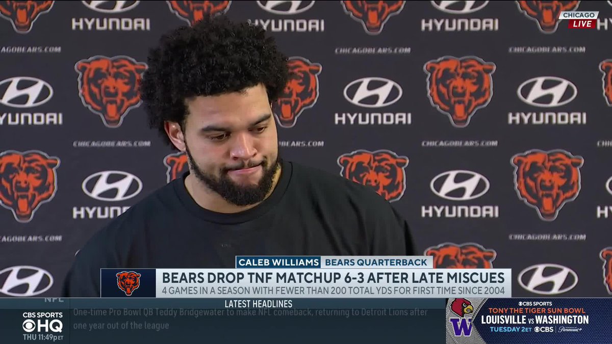 Yikes: Caleb Williams speaks on #Bears fans booing the team at Soldier Field: “Their frustrations go way longer back than, you know, I've been here. My job is to go out there and win games.” What an AWFUL response…
