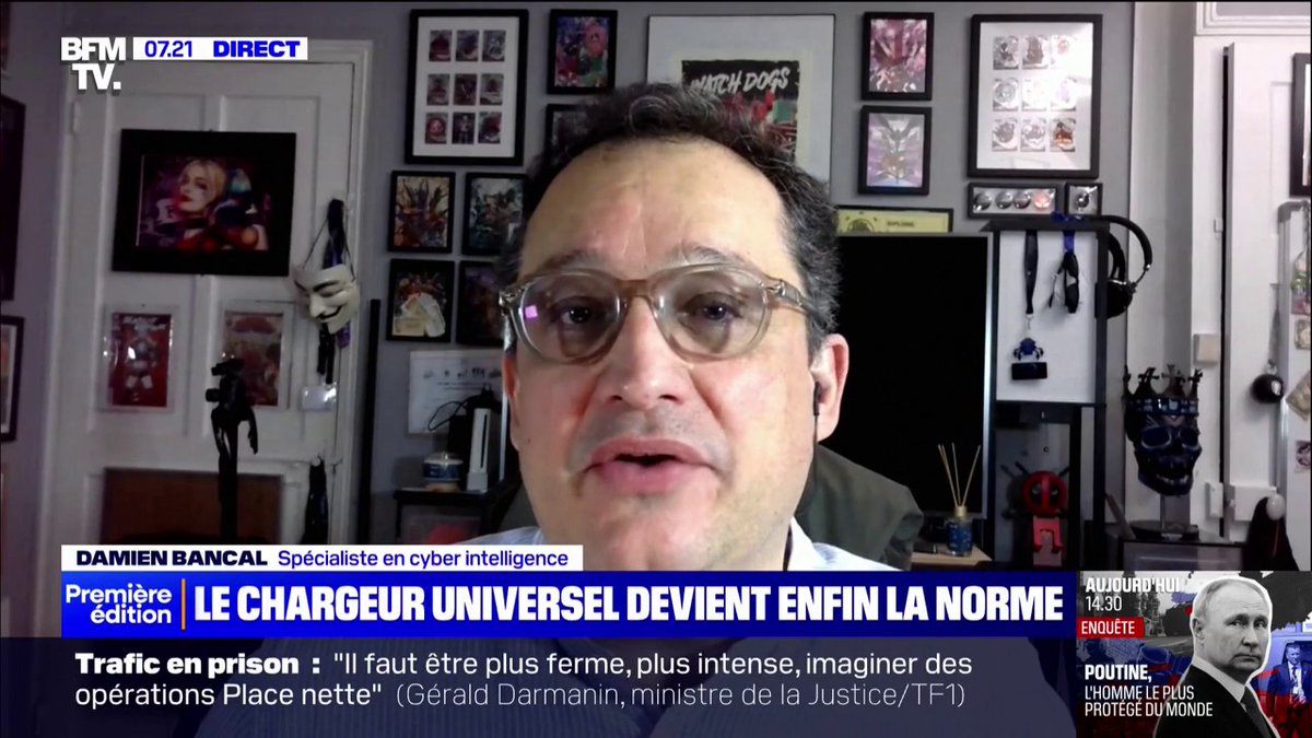 Chargeur universel: "Ça fait 10 ans que l'Union européenne réfléchit à ce sujet", affirme Damien Bancal, spécialiste en cyber intelligence