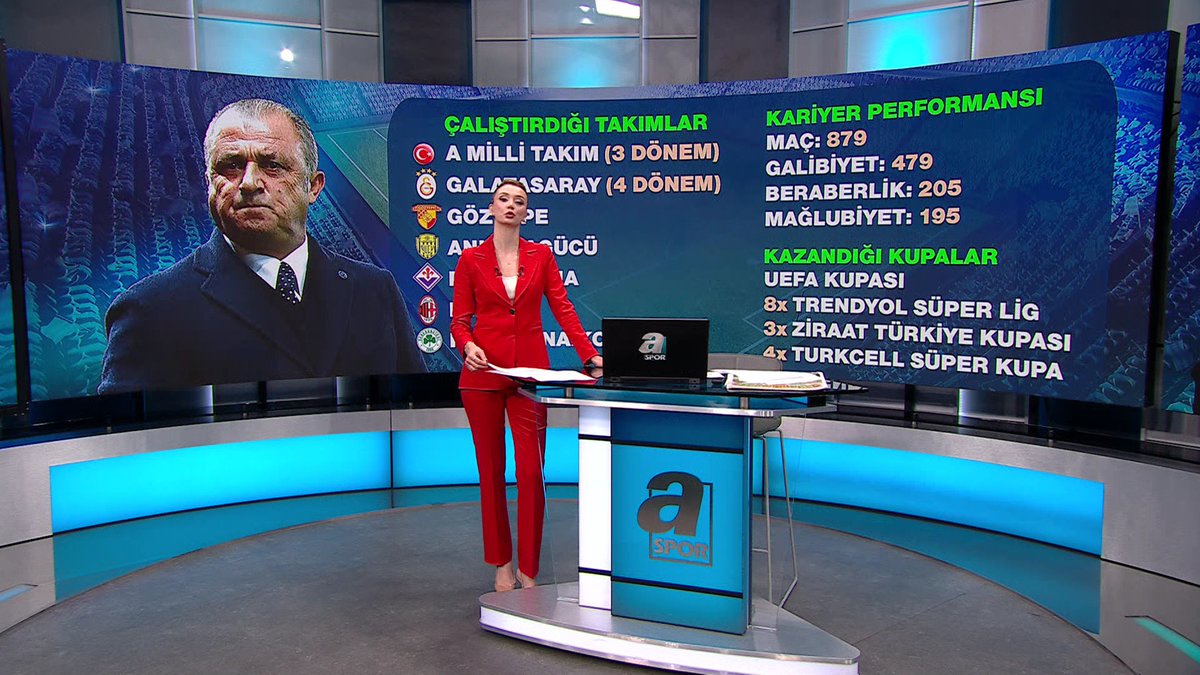 Fatih Terim'in kariyeri ve kazandığı kupalar • 879 Maç - 479G - 205B - 195M 1 UEFA Kupası 8 Süper Lig 3 ZTK 4 Süper Kupa