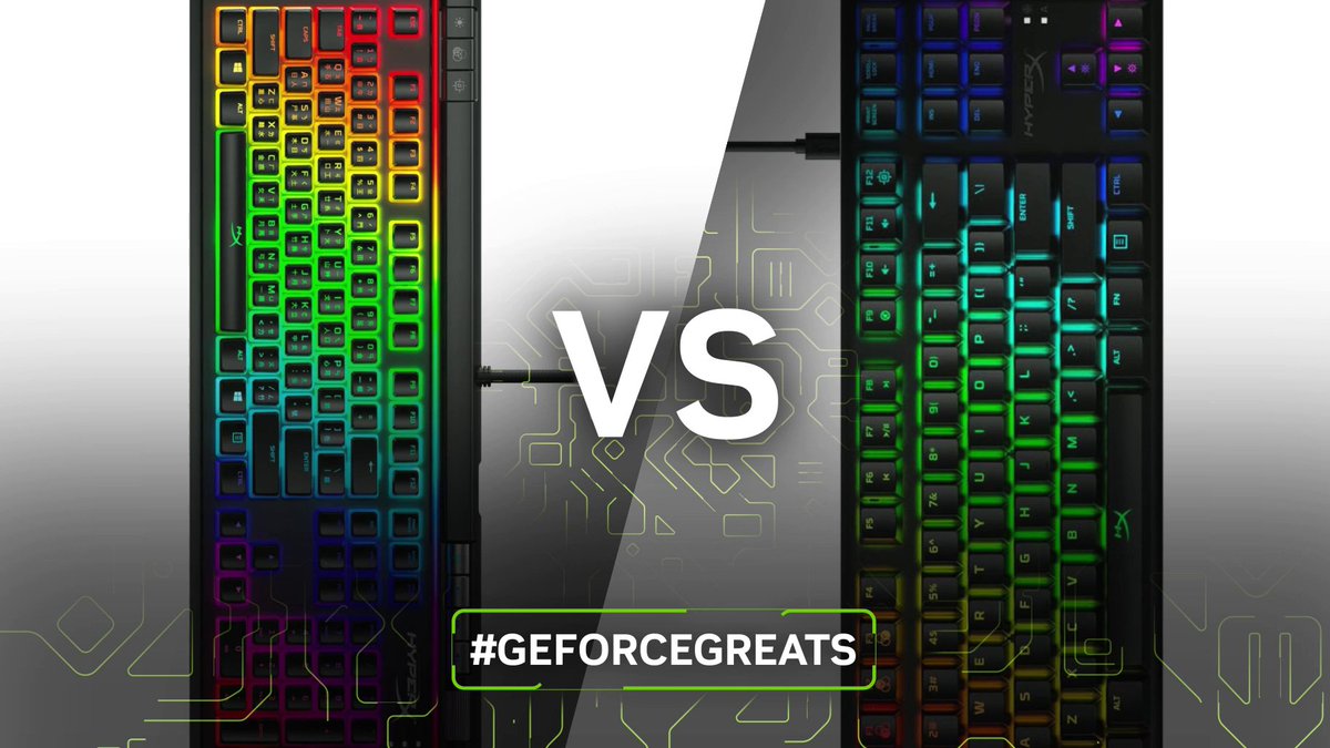 どちらのキーボードが好みですか？ 🤔 1. テンキーレス 2. フルサイズ #GeForceGreats