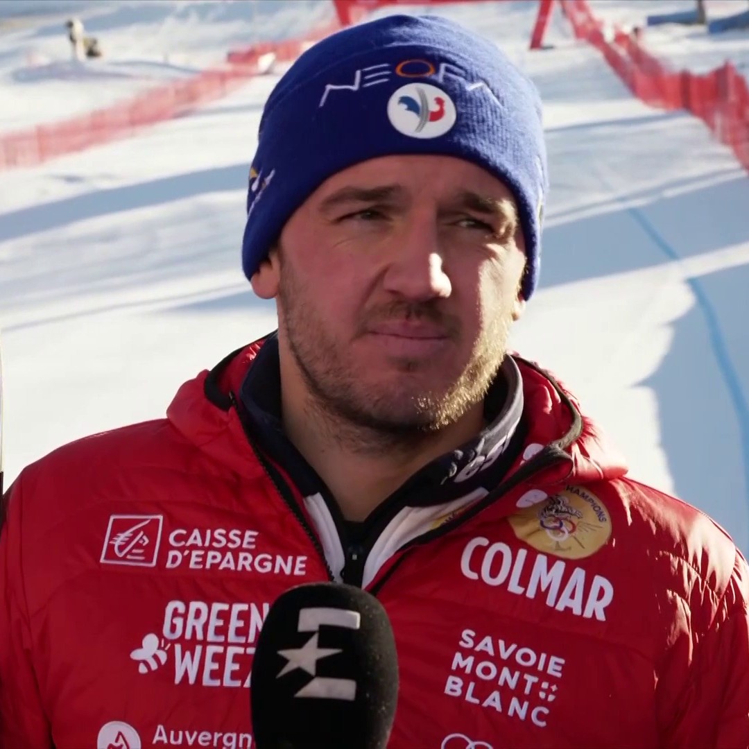 🗣️ "Ils ne méritent pas d'avoir les Jeux Olympiques" Le coup de gueule de Nils Allègre sur l'état de la piste à Bormio, en marge du deuxième entraînement de descente qui a notamment vu Cyprien Sarrazin chuter violemment #ChaletClub