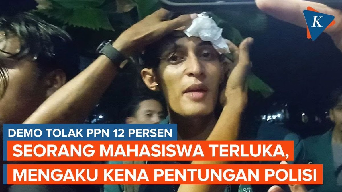Mahasiswa Terluka Saat Polisi Bubarkan Demo Tolak PPN 12 Persen, Mengaku Kena Pentungan | #Demo #Mahasiswa #Polisi #PPN12Persen