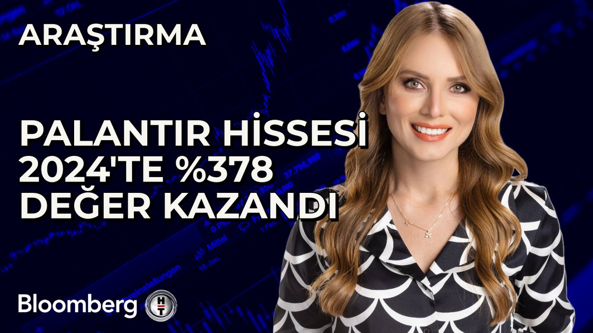 📍 Palantir hissesi 2024'te %378 değer kazandı. $PLTR Bloomberg HT Araştırma Analisti Sevcan Ersözlü (Sevcan Ersözlü) aktardı.
