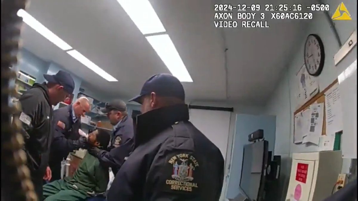 Well, these correction officers will likely be prisoners in their own facility soon. The really insane part of this is that they all knew the cameras were rolling and still felt comfortable doing this. That is telling... "A man fatally beaten in a New York prison this month was repeatedly pummeled by correction officers while in handcuffs, struck in the chest by a shoe, then lifted up by the neck and dropped, according to body-worn camera footage released Friday by the state’s attorney general. Robert Brooks, 43, was pronounced dead on Dec. 10, the morning after the assault at the Marcy Correctional Facility in Oneida County. Thirteen correction officers and a nurse implicated in the attack will face termination, according to New York Gov. Kathy Hochul, who said she was “outraged and horrified” by videos of the “senseless killing"' #CityLife #police #cops #jail #RobertBrooks #NYC #NewYork #urban #MarcyCorrectional #government #gang #PoliceState