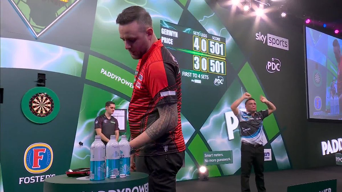 WHAT A MATCH 👏 Gerwyn Price survives a huge scare from Joe Cullen to reach the last 16 😅