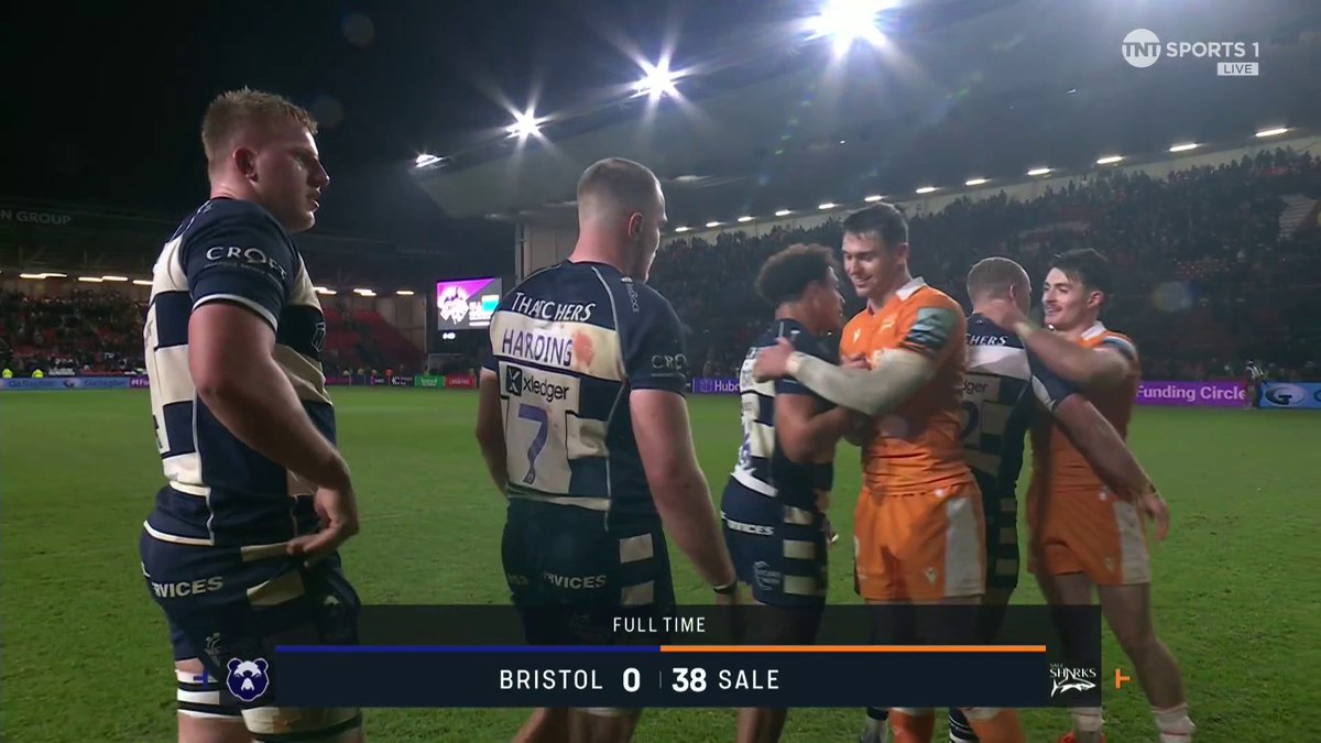 😱 For the first time in 8 years, Bristol Bears go scoreless! 🦈 Sale Sharks 🦈 win their first match on the road this season! #BRIvSAL | #GallagherPrem