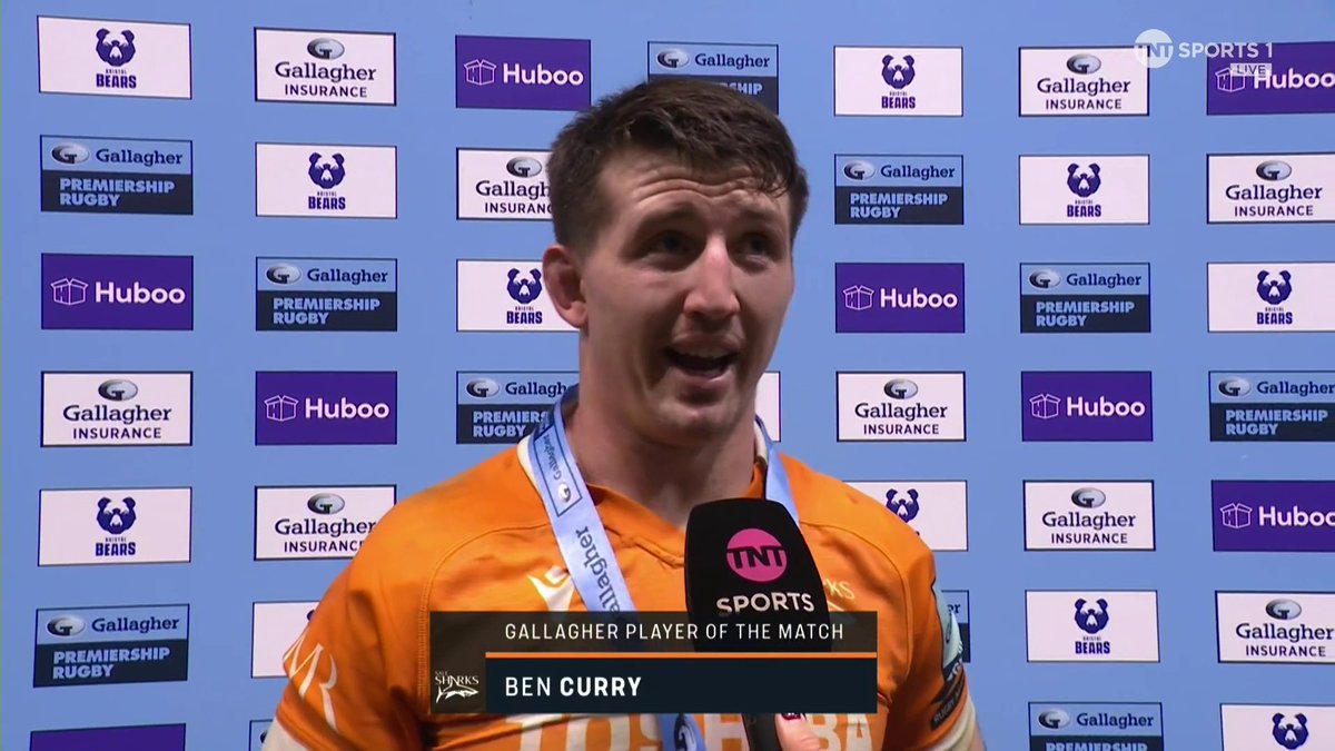 💪 Ben Curry reflects on his side's incredible defensive effort after a strong first away win of the season! #BRIvSAL | #GallagherPrem | Sale Sharks 🦈