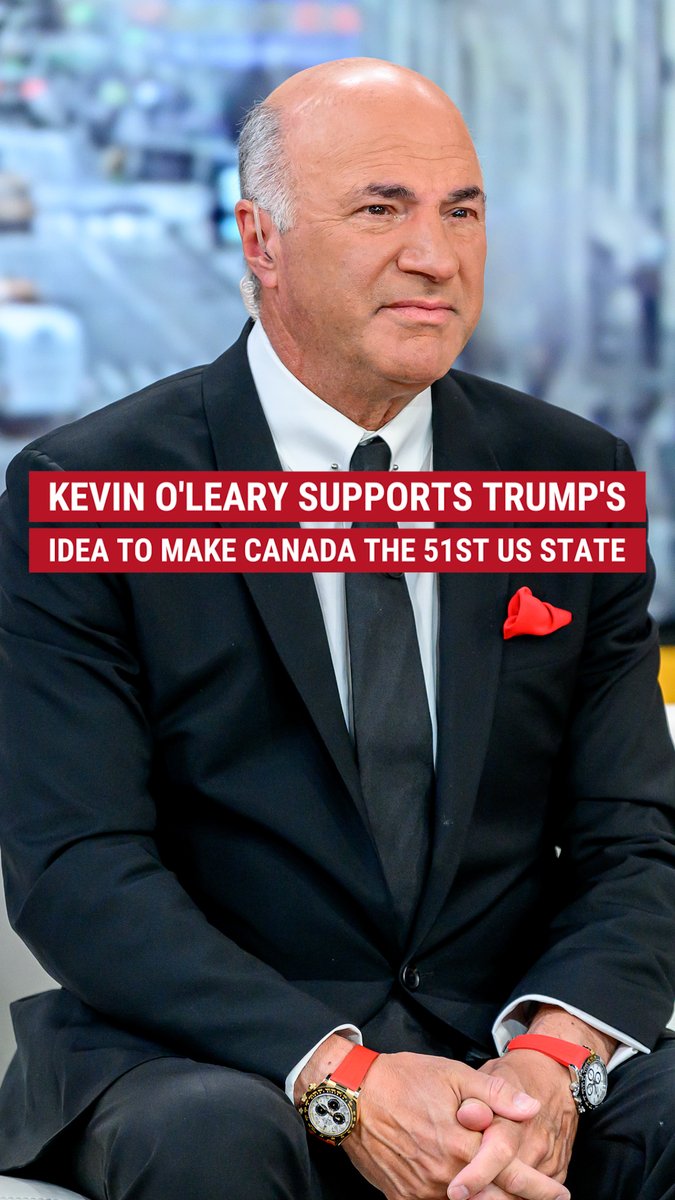 'THINK ABOUT THE POWER': "Shark Tank" star Kevin O'Leary is on board with President-elect Trump's interest in making Canada the 51st U.S. state, saying "I like this idea."