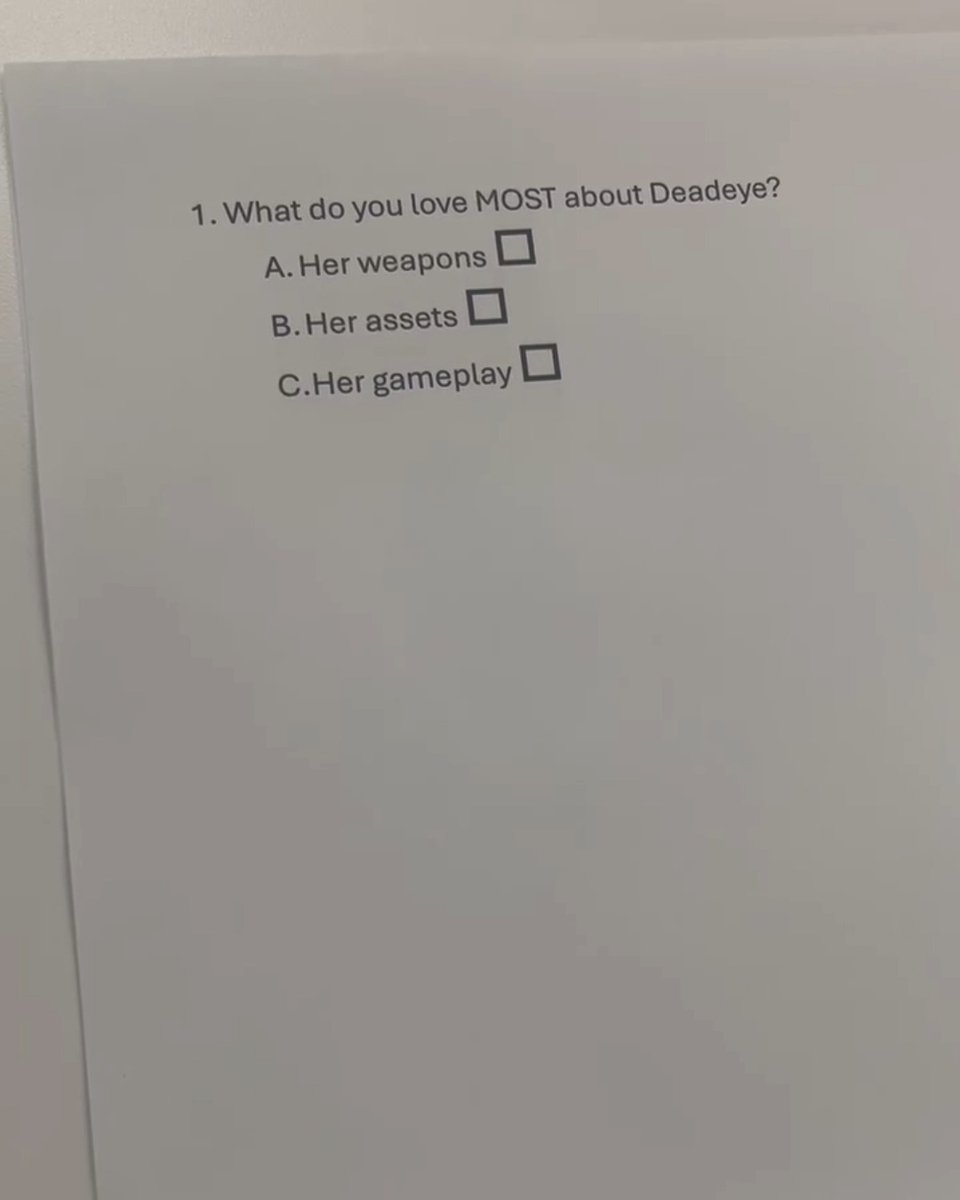 what's your favorite thing about Deadeye?