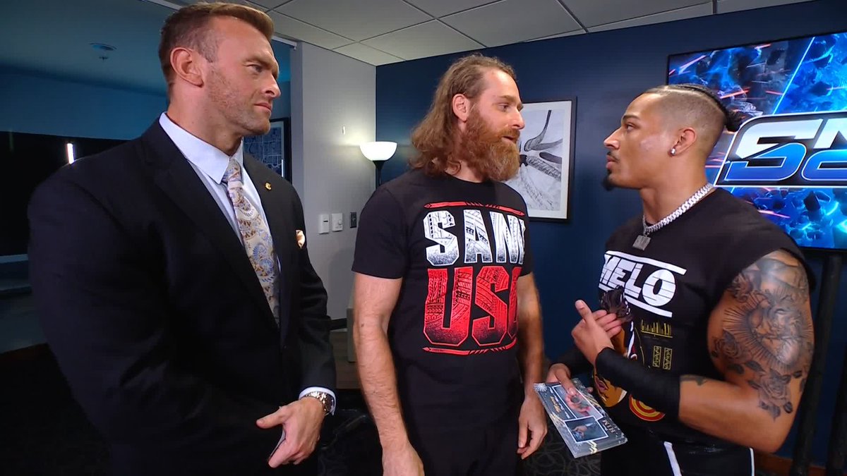 "Stay off MY show." Carmelo Hayes loves to stir the pot 😬 #SmackDown