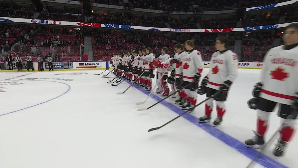 Soaking it all in! ☺️ #LATCAN #WorldJuniors #IIHF @WHAT A GAME! LV Hokeja federācija