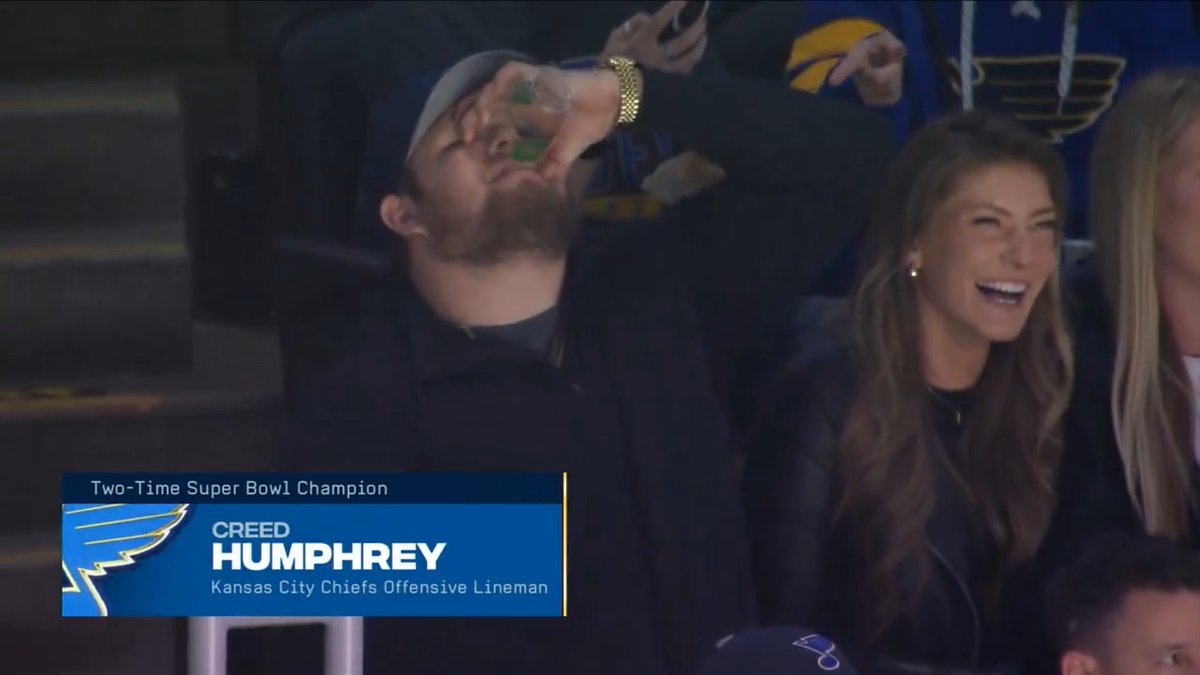 Creed Humphrey at St Louis Blues hockey game 🔥