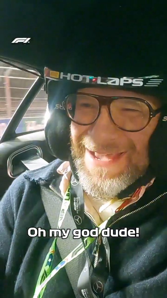 Seth Rogen, Mick Schumacher and a whole let of 'hehehehe's on this Pirelli Motorsport Hot Lap in Las Vegas 🤣 #F1 #F1PirelliHotLaps
