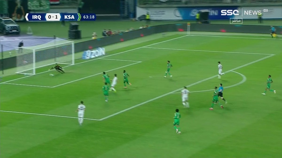 هدف التعادل لمنتخب العراق عن طريق مهند علي السعودية 1 × 1 العراق #السعودية_العراق #خليجي26 | #SSC