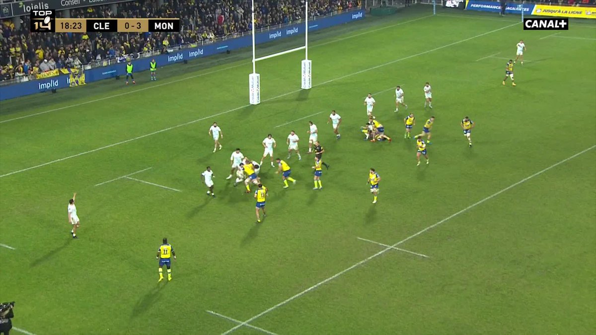 L'essai d'Etienne Fourcade en coin 🤩 C'est l'ASM Rugby qui inscrit le premier essai devant son public face à Montpellier ! #ASMMHR | #TOP14