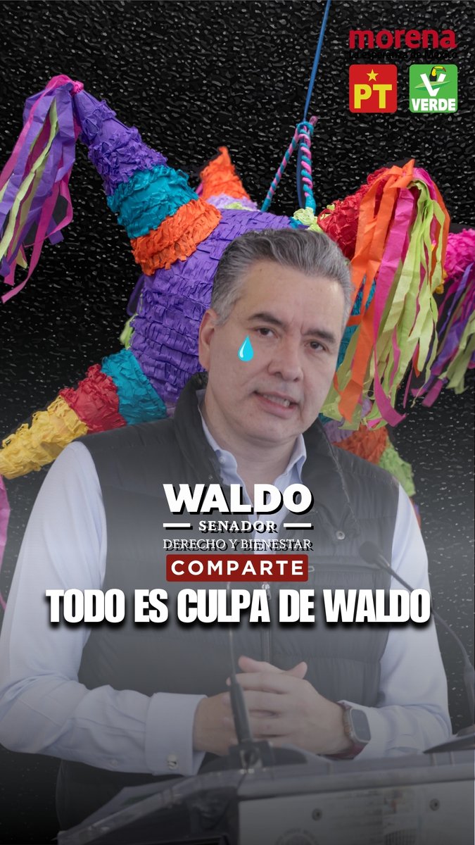 ¡Dale, dale, dale! 🎉 Porque si algo salió mal, ¡#FueWaldo! 🙃 Por tu ex, por la lluvia o la pizza sin piña… ¡Métele más fuerza, porque Waldo tiene la culpa de todo! 💥 ¡Tienen miedo! 😜
