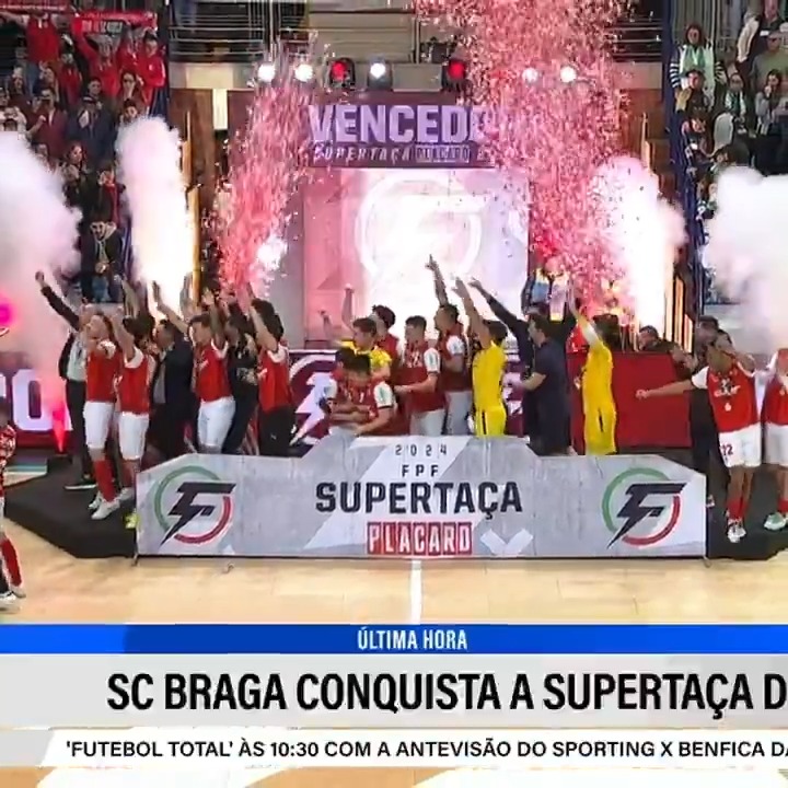 Braga derrotou o Sporting e conquistou a Supertaça de futsal pela primeira vez na história 🏆