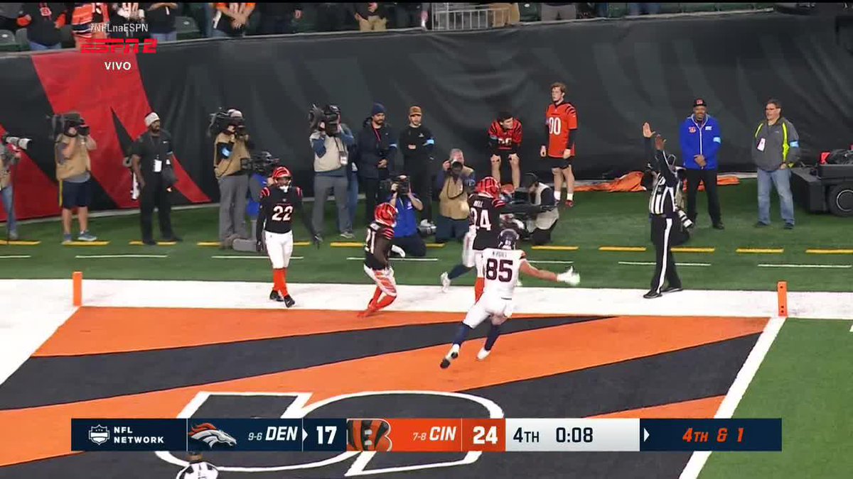 BO NIX COM O PASSE SENSACIONAL PARA O TOUCHDOWN NOS ÚLTIMOS SEGUNDOS! TUDO EMPATADO EM CINCINNATI! 😱 📺: ESPN Brasil | #NFLnaESPN