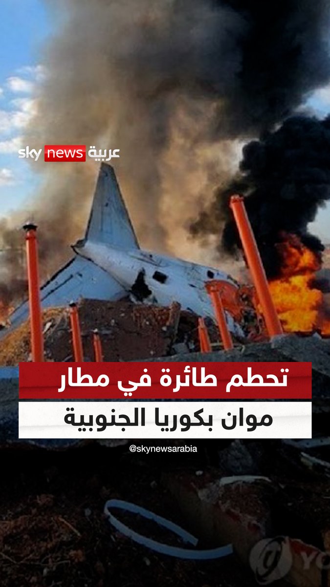 فيديو متداول للحظة تحطم طائرة في مطار #موان بـ #كوريا_الجنوبية والحادث يسفر عن سقوط 28 قتيلا|#سوشال_سكاي