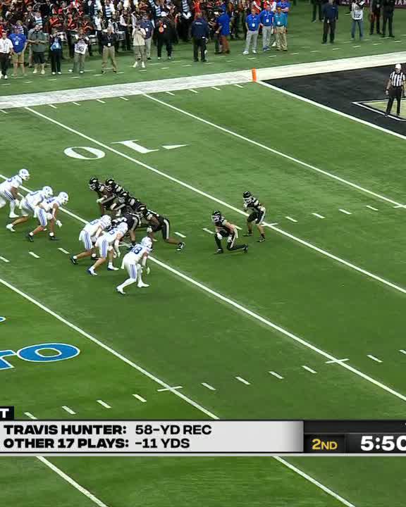 64-YARD TD RETURN FOR BYU‼️ The Cougars take a 17-0 lead over Colorado 👀