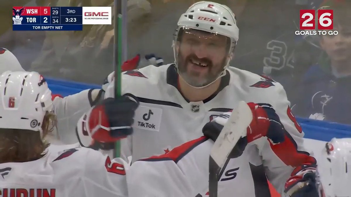 Guess who 👀 Alex Ovechkin is just 26 goals shy of breaking Wayne Gretzky's all-time record!