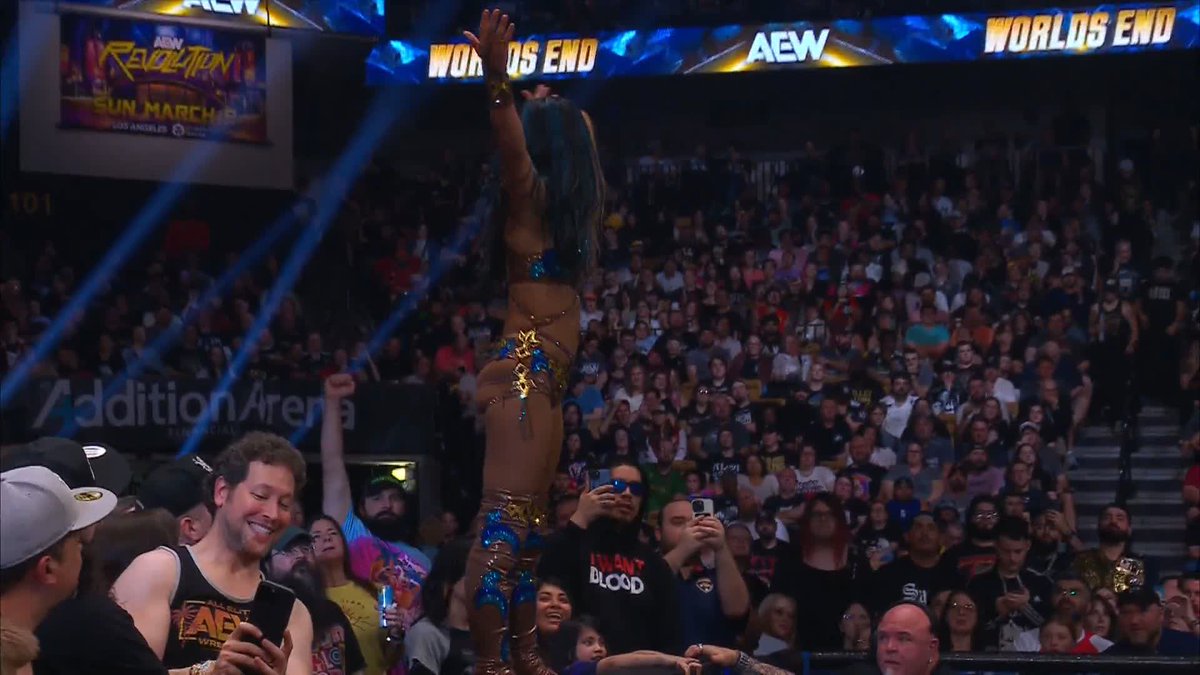 A confident champ is thwarted by a vulgar display of power from Statlander! Order #AEWWorldsEnd LIVE on PPV @mercedesvarnado | Kris Statlander