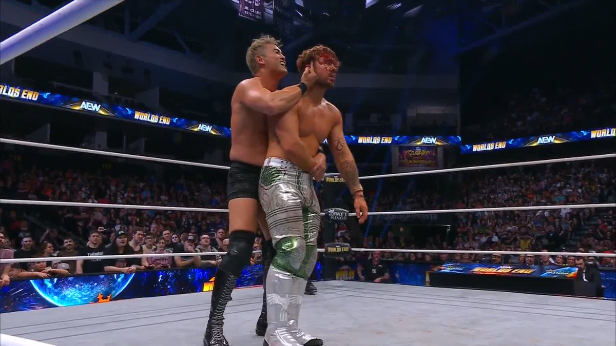 THIS IS WRESTLING AT IT'S VERY BEST! 🤯🔥🔥🔥 - Rainmaker reversed - Hidden Blade reversed - Os-Cutter reversed - Ospreay Rainmaker - Stormbreaker - Kick out and the crowd loses their minds!!! #AEWWorldsEnd