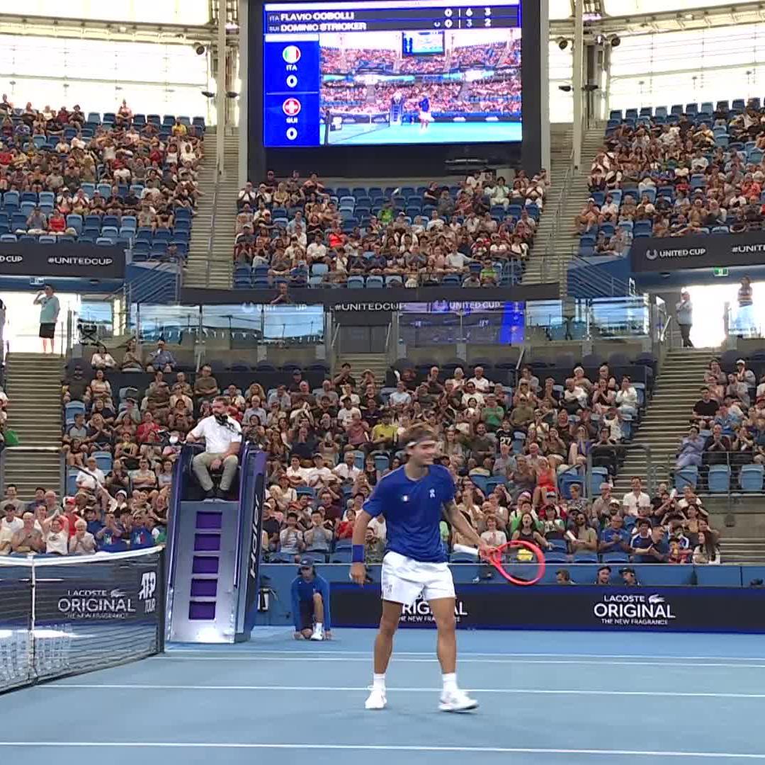 Putting on a show 🎉 Flavio Cobolli Dominic Stricker #UnitedCup