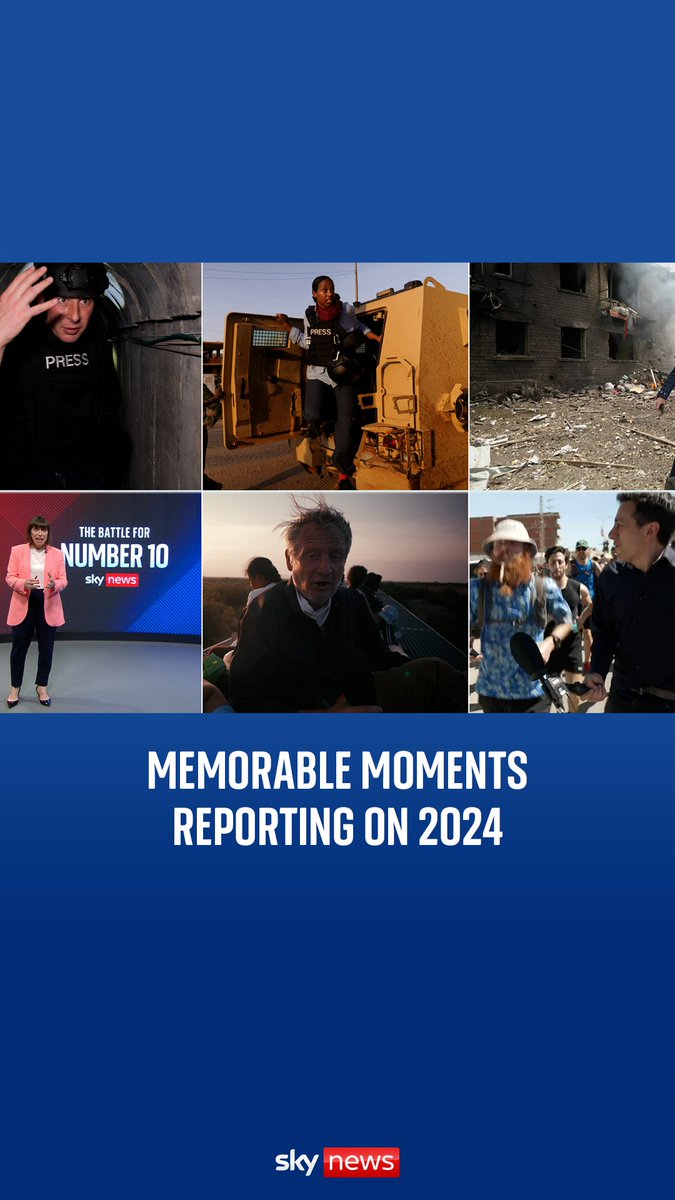 From entering Gaza and covering Ukraine’s invasion to running with the Hardest Geezer and a live TV eviction—Sky News' correspondents share their most memorable moments from 2024.