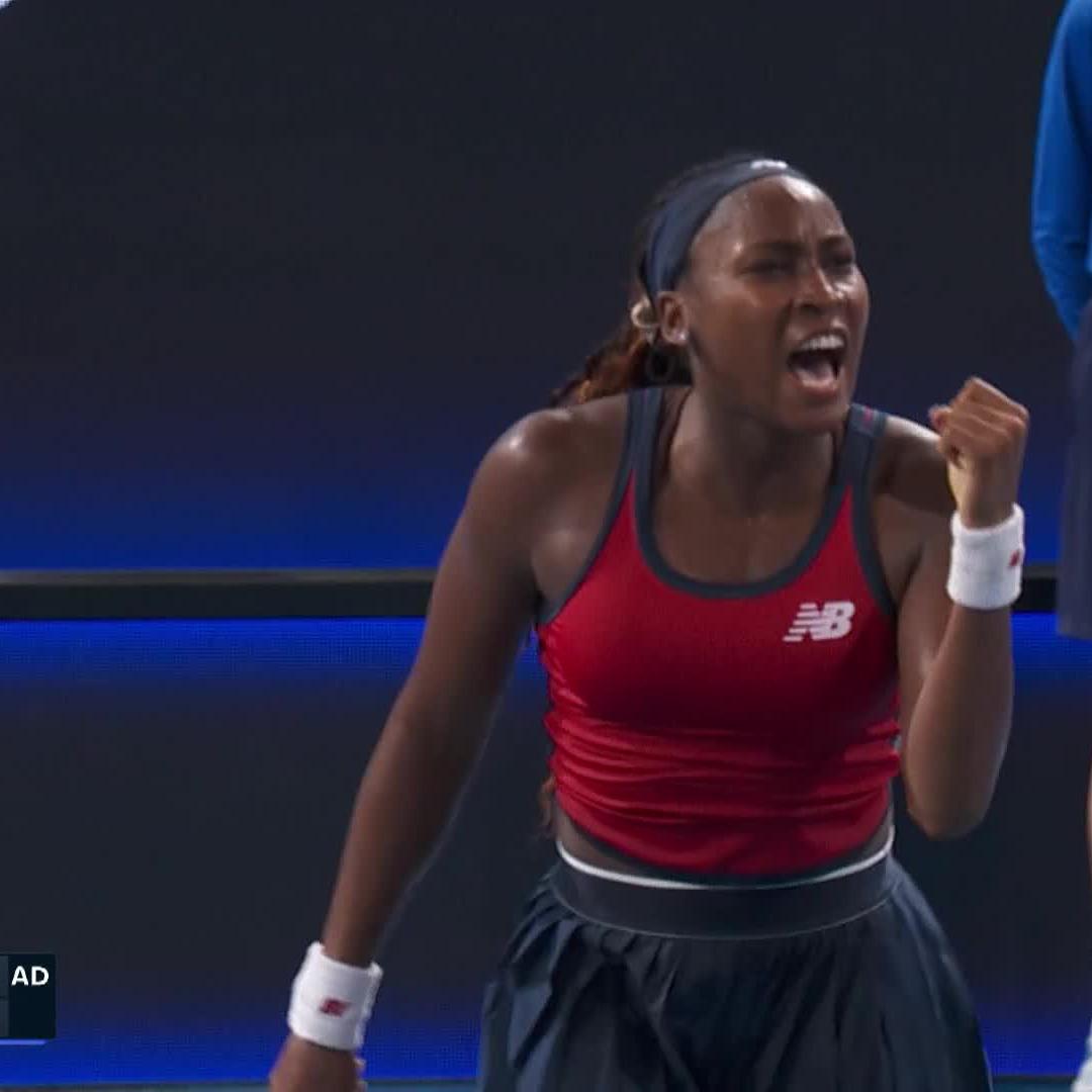 Statement made 😤 Coco Gauff notches up a maiden #UnitedCup victory on debut, def. Fernandez 6-3 6-2.