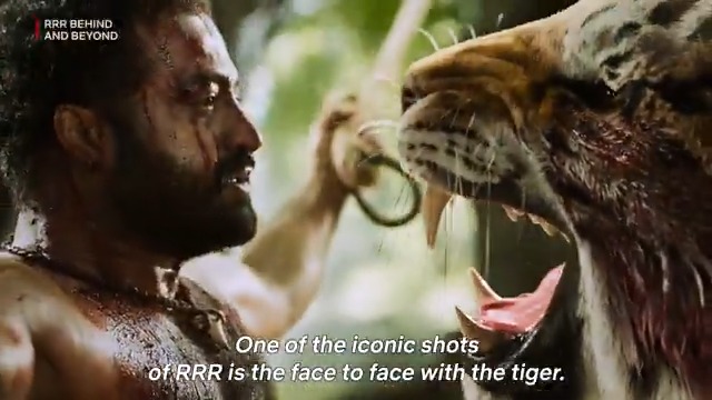 The iconic roar of our Tiger Jr NTR that still echoes in our hearts Watch RRR: Behind and Beyond on Netflix! #RRRBehindAndBeyondOnNetflix