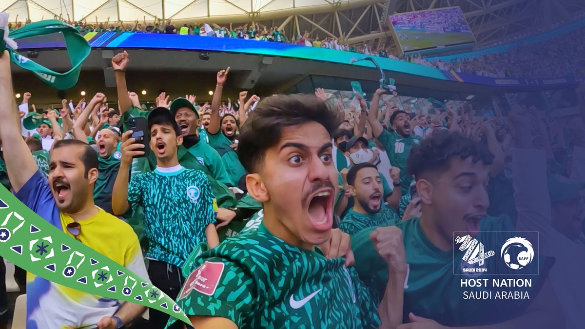 Have you seen the Saudi way of celebrating football? It’s loud and bright and contagious! #WelcomeToSaudi34 #Saudi34