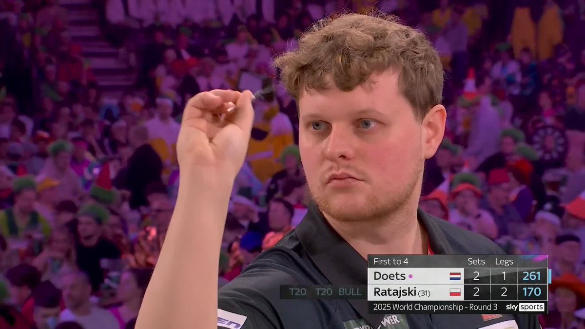 170 FROM DOETS!!! 🎣 The biggest finish of the lot from Kevin Doets to save his skin in the fifth set! What a finish that was 🙌 📺 #WCDarts