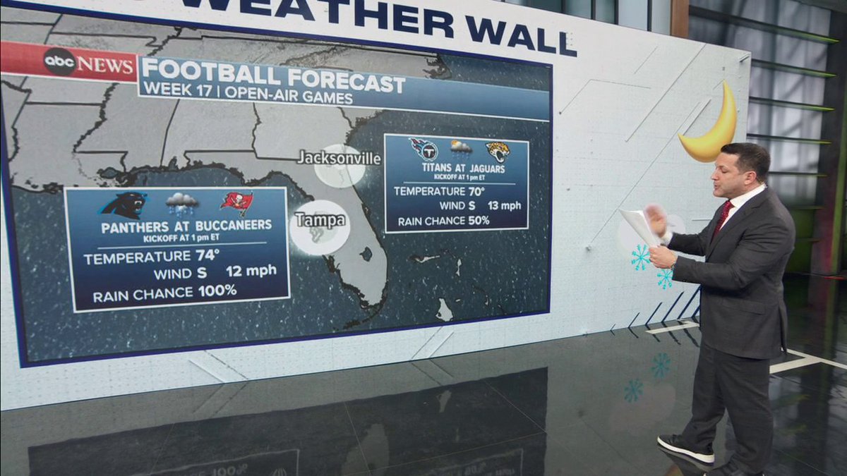 Adam Schefter: NFL Insider and weatherman! Schefty takes you through all the potential weather circumstances for the Week 17 games 🌩️