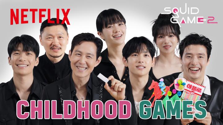 The cast of Squid Game play Korean childhood games