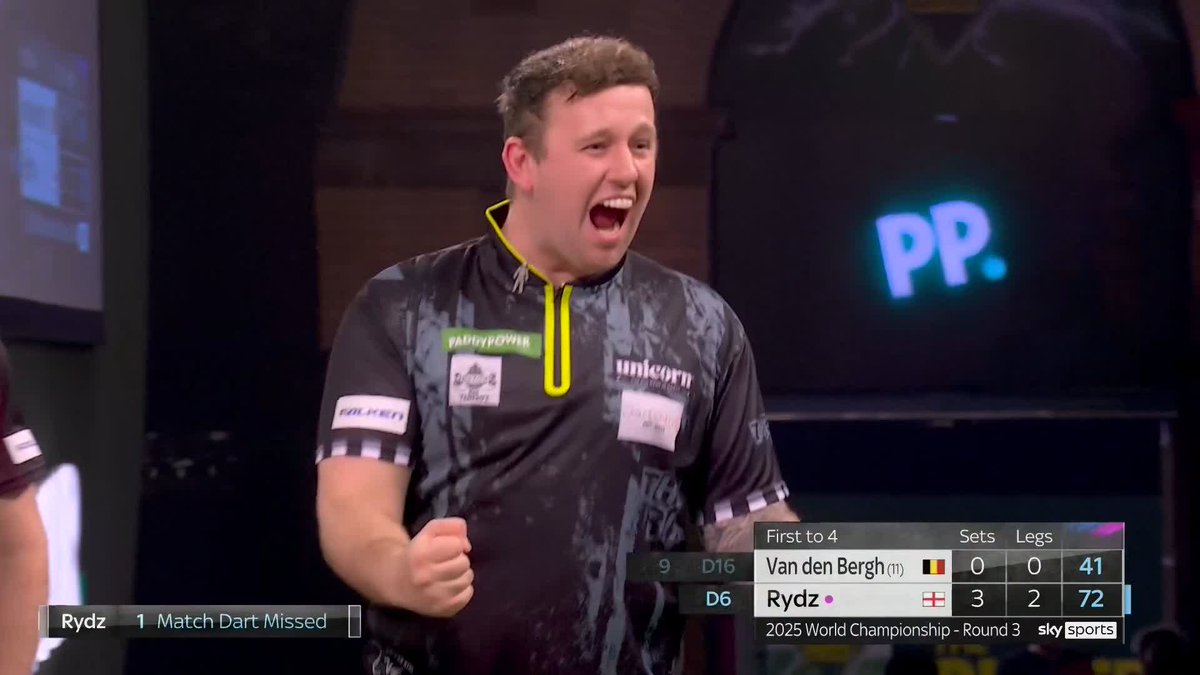RYDZ DISPATCHES DIMI! What. A. Performance! 👏 Callan Rydz puts in another exceptional display to demolish Dimitri Van den Bergh and move through to the last 16 at Alexandra Palace! 📺 #WCDarts