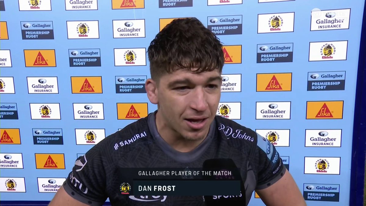 🏅 Super Dan Frost! 🙌 The Exeter Chiefs hooker is that Player of the Match! #EXEvGLO | #GallagherPrem