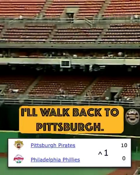 One of the wildest comebacks in history led to a 300-mile walk from Philadelphia to Pittsburgh! Remember -- if you're going to talk the talk, you better walk the walk 😁