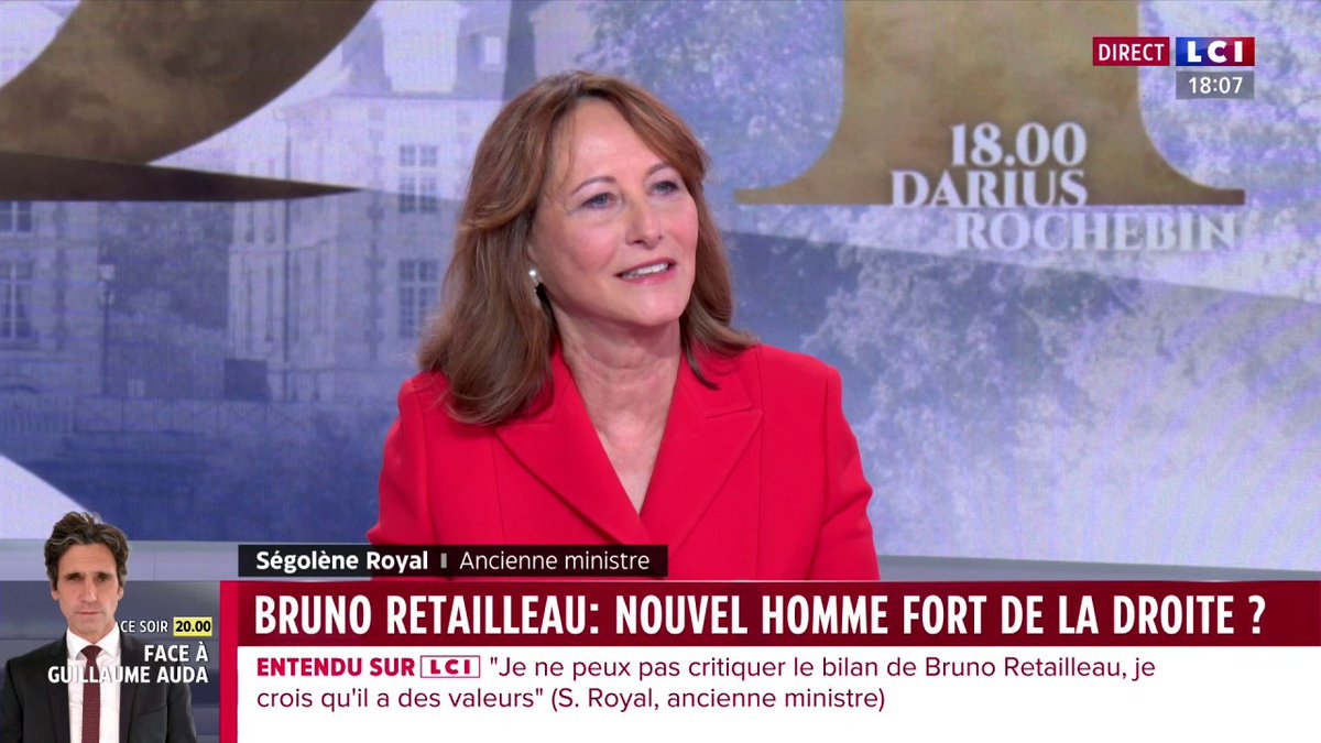 🗣️ Bruno Retailleau "a des valeurs" déclare Ségolène Royal ▶️ Darius Rochebin